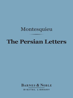 cover image of The Persian Letters (Barnes & Noble Digital Library)